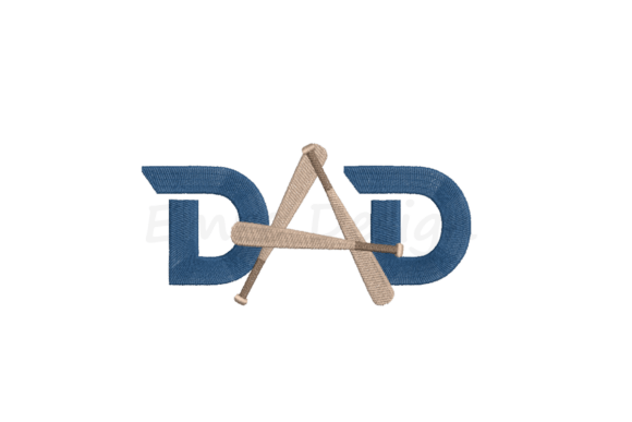 Baseball Dad Embroidery Design