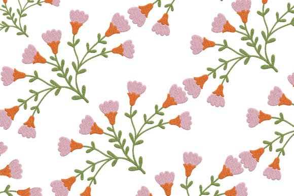 Botanical Wildflower Embroidery Design