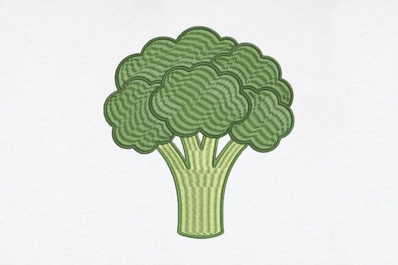 Broccoli Vegetable Embroidery