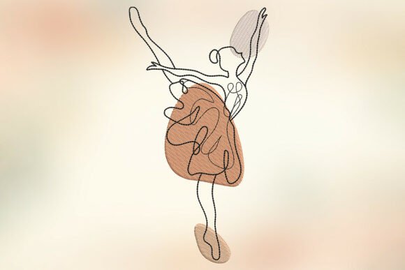 Leaping Ballerina Embroidery