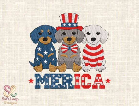 USA 4th of July Embroidery File