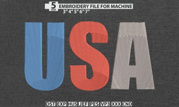USA Embroidery Pattern DST PES Designs